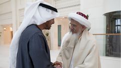 الرئيس الاماراتي  محمد بن زايد آل نهيان، وسلطان طائفة البهرة مفضل سيف الدين - وام