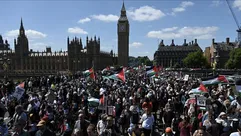 مظاهرات ضخمة مؤيدة لفلسطين في لندن.. الأناضول