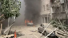جانب من قصف المناطق السكنية في طهران- إكس