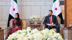 الرئيس السوري أحمد الشرع وزوجته لطيفة الدروبي - سانا
