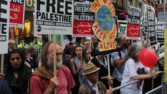 احتجاجات في لندن على العدوان الإسرائيلي بفلسطين - احتجاجات في لندن على العدوان الإسرائيلي بفلسطين (2