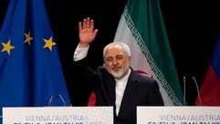 وزير الخارجية الإيراني جواد ظريف خلال اتفاق النووي بفيينا ـ أ ف ب