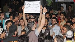 مظاهرة في بلدة مسرابا - الغوطة - ريف دمشق - سوريا - تطالب جيش الإسلام بالإفراج عن المعتقلين
