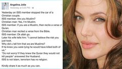 أنجلينا جولي تهاجم داعش وتدافع عن الاسلام