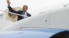 طائرة الرئاسة الأمريكية المعروفة باسم "إير فورس وان" الأكثر أمانا في العالم - أ ف ب أوباما