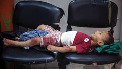 طفل مصاب - قصل بلدة أوتايا الغوطة الشرقية - سوريا عربي21 (1)