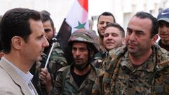 بشار الأسد مع جيشه- أرشيفية