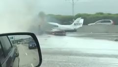 أمريكا  تحطم طائرة  كاليفورنيا  مطار - يوتيوب