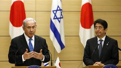 رئيس الوزراء الياباني شينزو آبي ونتنياهو  اليابان إسرائيل - أ ف ب