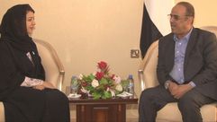 وزير الداخلية اليمني احمد الميسري ووزيرة الدولة لشؤون التعاون الدولي، الاماررا ريم الهاشمي وكالة سبأ
