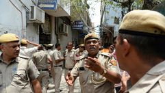 صورة لعناصر من الشرطة الهندية في نيودلهي في 1 تموز/يوليو 2018