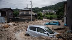 اليابان اعصار فيضانات امطار 2018 جيتي