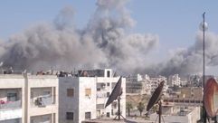 نشطاء قالوا إن إدلب قصفت بالقنابل الفراغية- تويتر