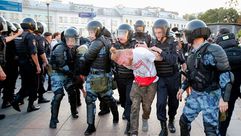 روسيا توقيف أكثر من ألف شخص خلال تظاهرة للمعارضة في موسكو جيتي