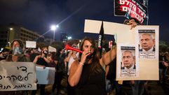 احتجاجات  تل أبيب  الاحتلال  نتنياهو  الحكومة  كورونا- جيتي