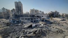 مشهد من الدمار لمقر الوكالة في تل الهوا- وكالة سند الفلسطينية