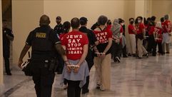 احتجاز نشطاء يهود اقتحموا الكونغرس احتجاجا على حرب غزة- الاناضول