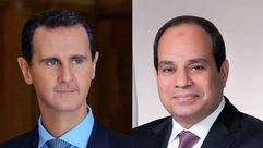 بشار الأسد والسيسي - المصدر : إكس /رئاسة النظام السوري
