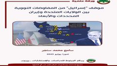 موقف إسرائيل من المفاوضات النووية.. غلاف دراسة