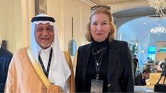 رئيس الاستخبارات السعودية الأسبق، الأمير تركي الفيصل٬ ووزيرة خارجية إسرائيل السابقة تسيبي ليفني - صفحة إسرائيل بالعربي "إكس"