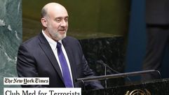 سفير إسرائيل الأمم يهاجم قطر بنيويورك تايمز