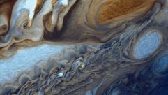 صورة نشرتها وكالة الناسا لسحب فوق كوكب المشتري
