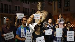 ناشطون في بيروت يحتجون على مجزرة دوما - 02- ناشطون في بيروت يحتجون على مجزرة دوما - الاناضول