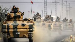 الدبابات التركية المشاركة في درع الفرات- تويتر
