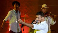 صورة ملتقطة في 30 تموز/يوليو 2016 للمغني المغربي سعد لمجرد في مهرجان قرطاج في تونس