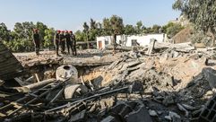 اثار قصف على غزة- جيتي