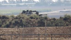 دبابة اسرائيلية قرب غزة - جيتي
