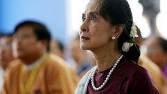 زعيمة ميانمار أونغ سو تشي - جيتي