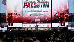 مؤتمر جماهيري تضامنا مع غزة في ماليزيا بقيادة رئيس الوزراء أنور إبراهيم - الصفحة الرسمية لأنور إبراهيم إكس