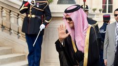 وزير الخارجية السعودية لحظة وصوله للمؤتمر  أ ف ب