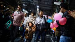 ألمان يرحبون باللاجئين السوريين- أ ف ب