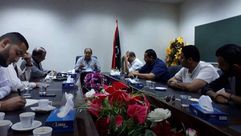 محمود جبريل في اجتماع في ليبيا