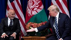 ترامب والرئيس الأفغاني أشرف غاني - أ ف ب