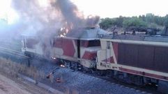 حريق قطار المغرب - فيسبوك