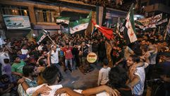 متظاهرون في ادلب- جيتي
