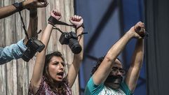 اعتقال الصحفيين مصر  جيتي