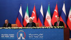 أردوغان روحاني بوتين - قمة طهران - الأناضول