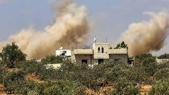 قصف قوات النظام السوري لإدلب - جيتي