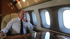 بوتين في الطائرة الرئاسية سبوتنيك