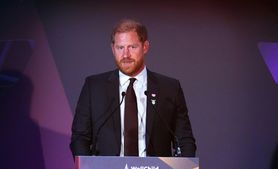 الأمير هاري خلال حفلة توزيع جوائز في فندق بلندن في 21 أيلول/سبتمبر 2026