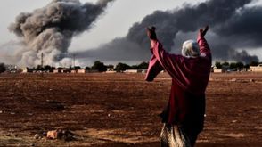 قصف كوباني- ا ف ب
