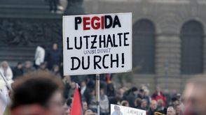 أنصار حركة "بيغيدا" في دريسدن الألمانية - أ ف ب