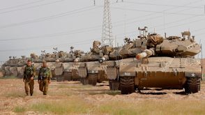 دبابات على حدود غزة- جيتي