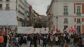 مظاهرة طلابية إسبانيا فلسطين غزة- صورة من فيديو يورو نيوز