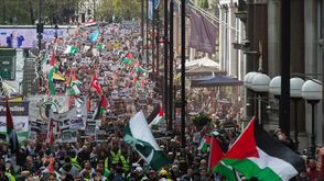 مظاهرة لندن تضامنا مع غزة