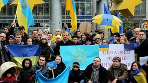 متظاهرون في كييف اوكرانيا - الأناضول